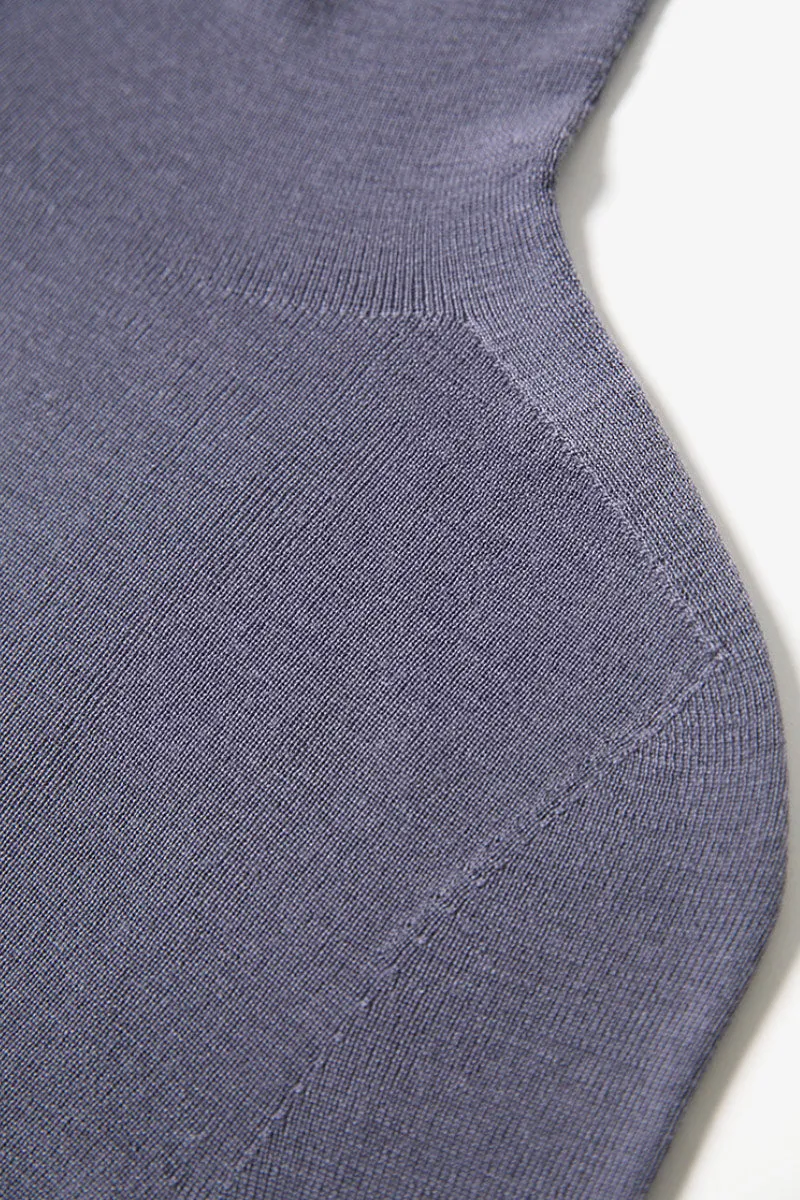 100 Wool Seamless Knitted Turtleneck Sweater