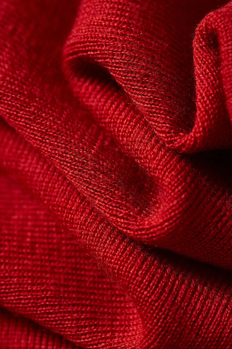 100 Wool Seamless Knitted Turtleneck Sweater