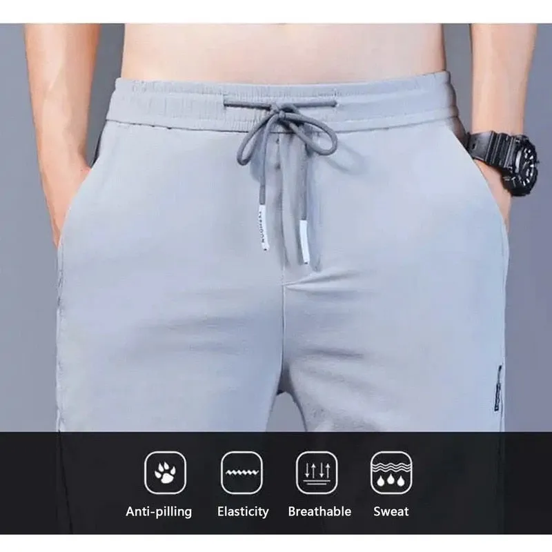 2022 Men&#39;s Casual Trousers Spring Summer Solid Color Fashion Pocket Applique Full Length Casual Work Pants Straight Pantalon