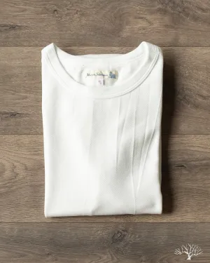 214PK - Loopwheel Pikée Tee - White