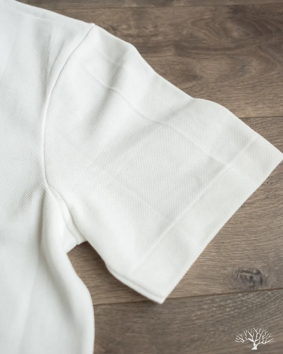 214PK - Loopwheel Pikée Tee - White