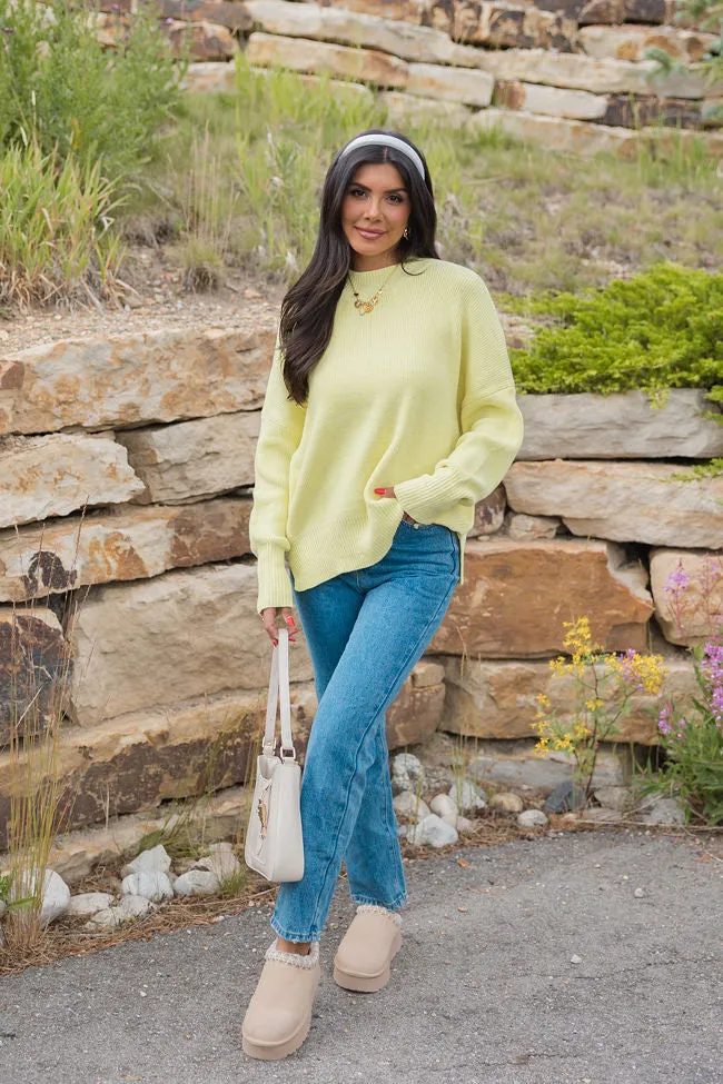 A Great Escape Yellow Oversized Sweater SALE