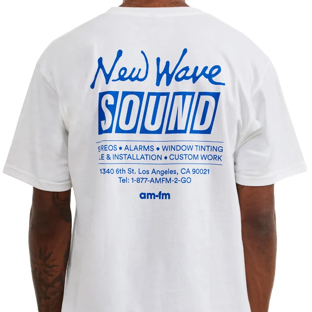 am-fm NEW WAVE TEE // WHITE