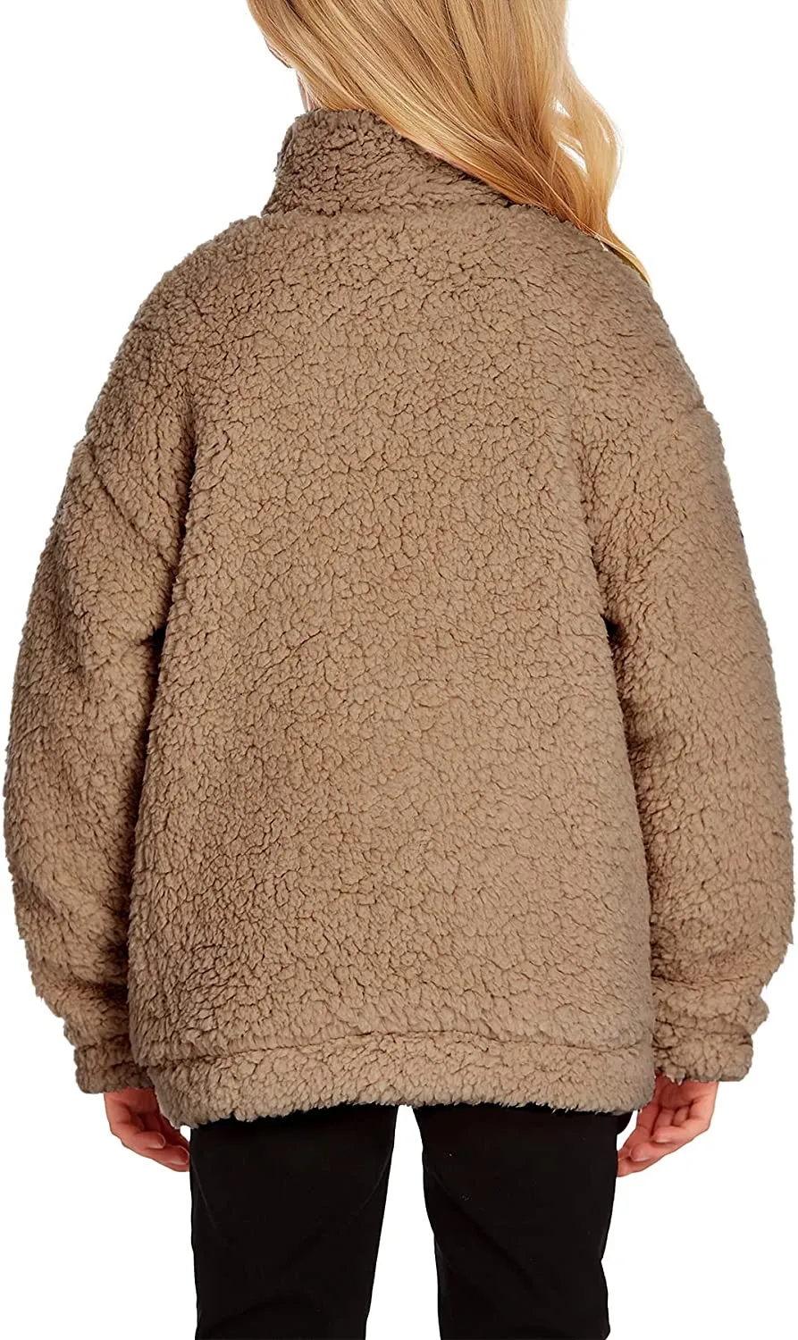 Arshiner Girls Full Zip Fleece Jacket Sherpa Outwear Coat