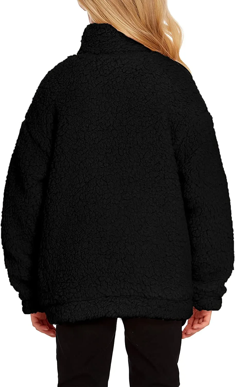 Arshiner Girls Full Zip Fleece Jacket Sherpa Outwear Coat