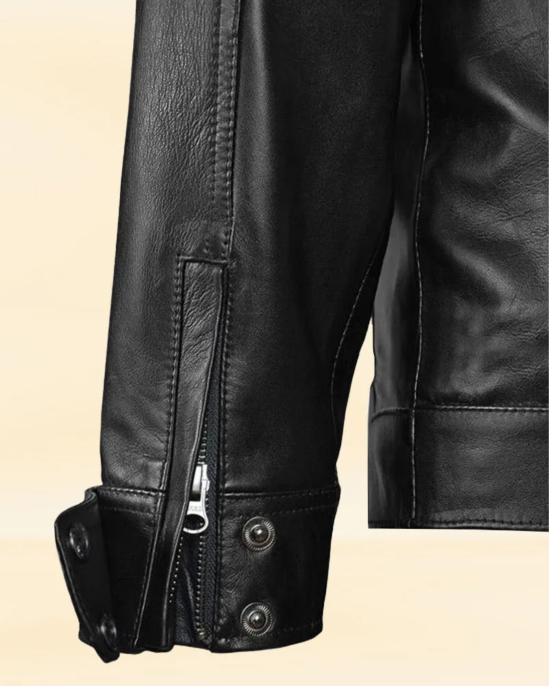 Black Style Leather Jacket Worn By Bradley Cooper | Bradley Cooper Black Style Leather Jacket