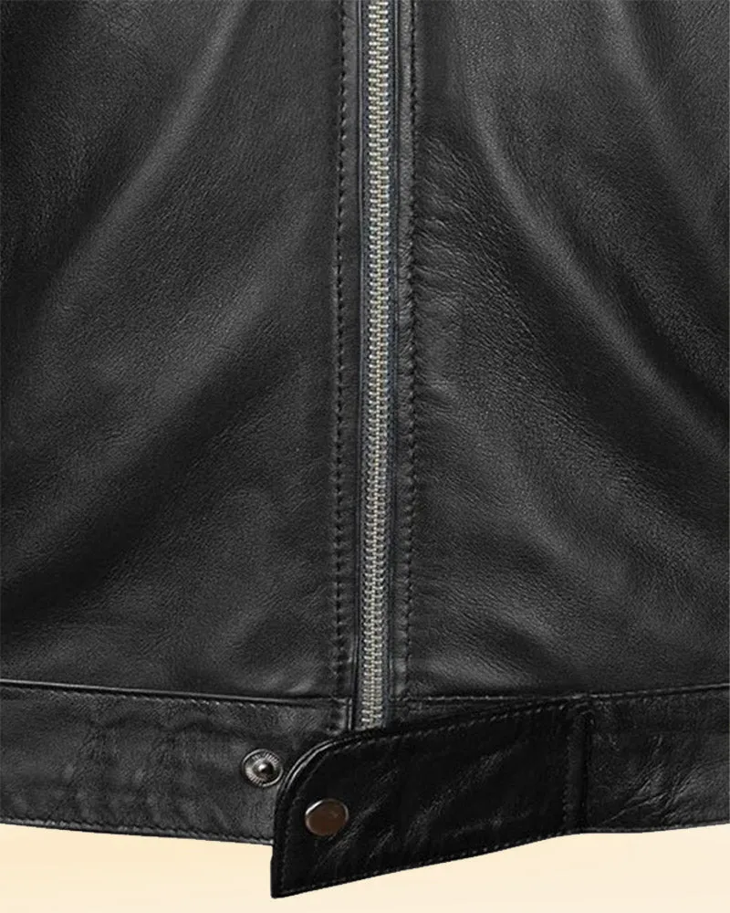 Black Style Leather Jacket Worn By Bradley Cooper | Bradley Cooper Black Style Leather Jacket
