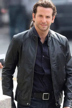 Black Style Leather Jacket Worn By Bradley Cooper | Bradley Cooper Black Style Leather Jacket