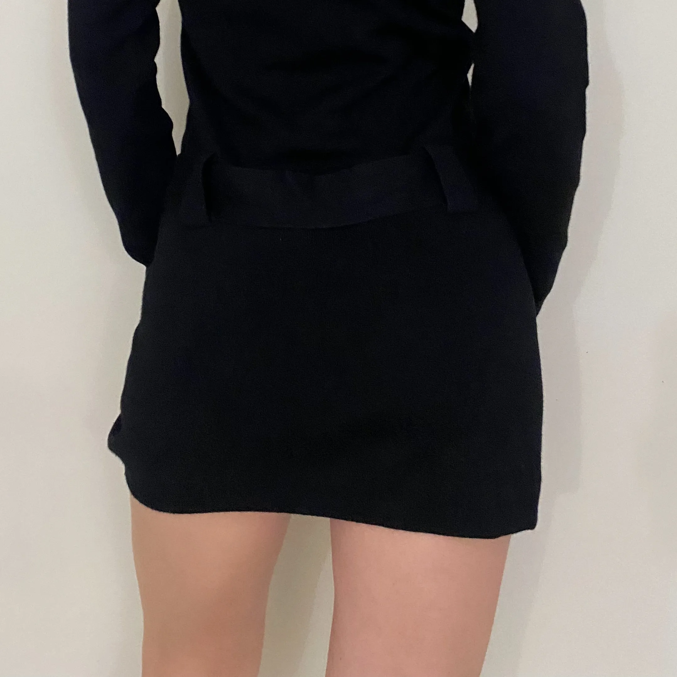 Black Turtleneck Sweater Mini Dress