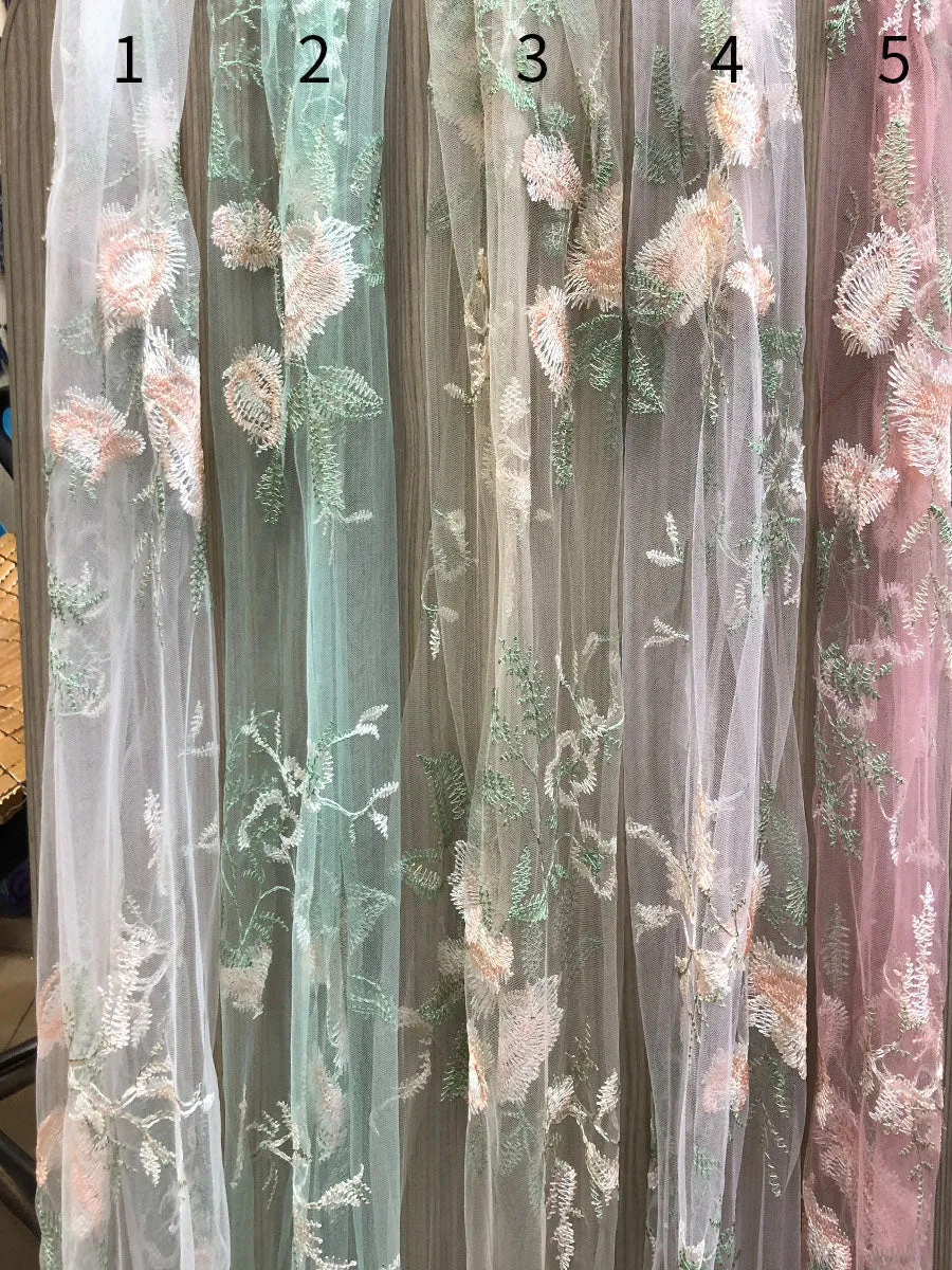 Boho Chic Elegance Embroidery Lace Tulle Photography Dress YW231158