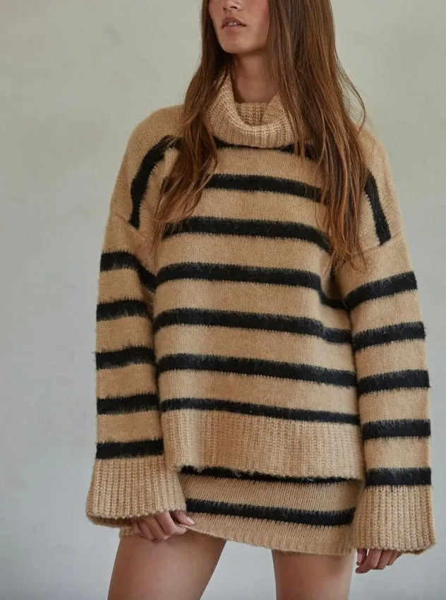 Briette Knit Sweater and Skirt  Knit Set By Together