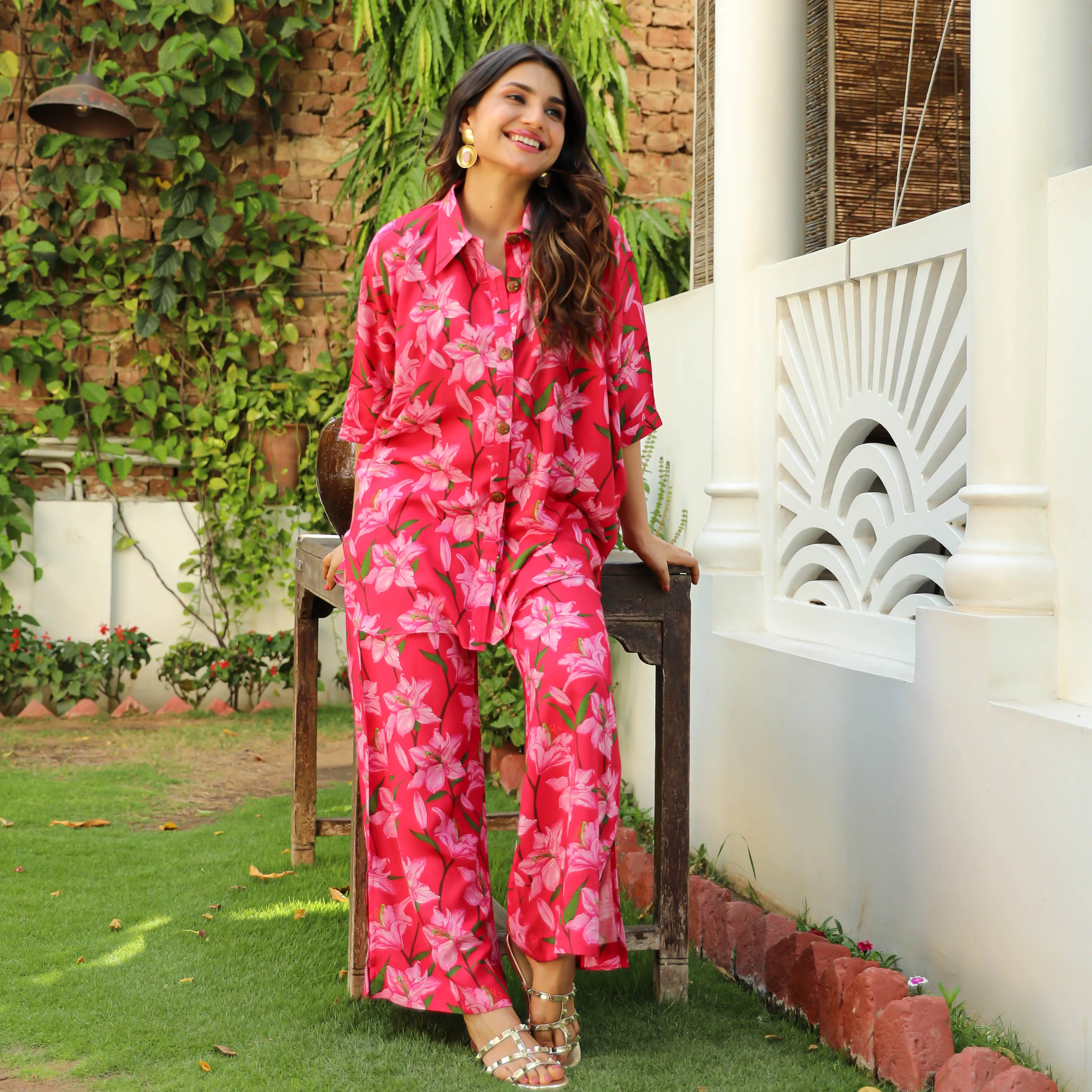 Bunaai Lily Print Co-ord Set