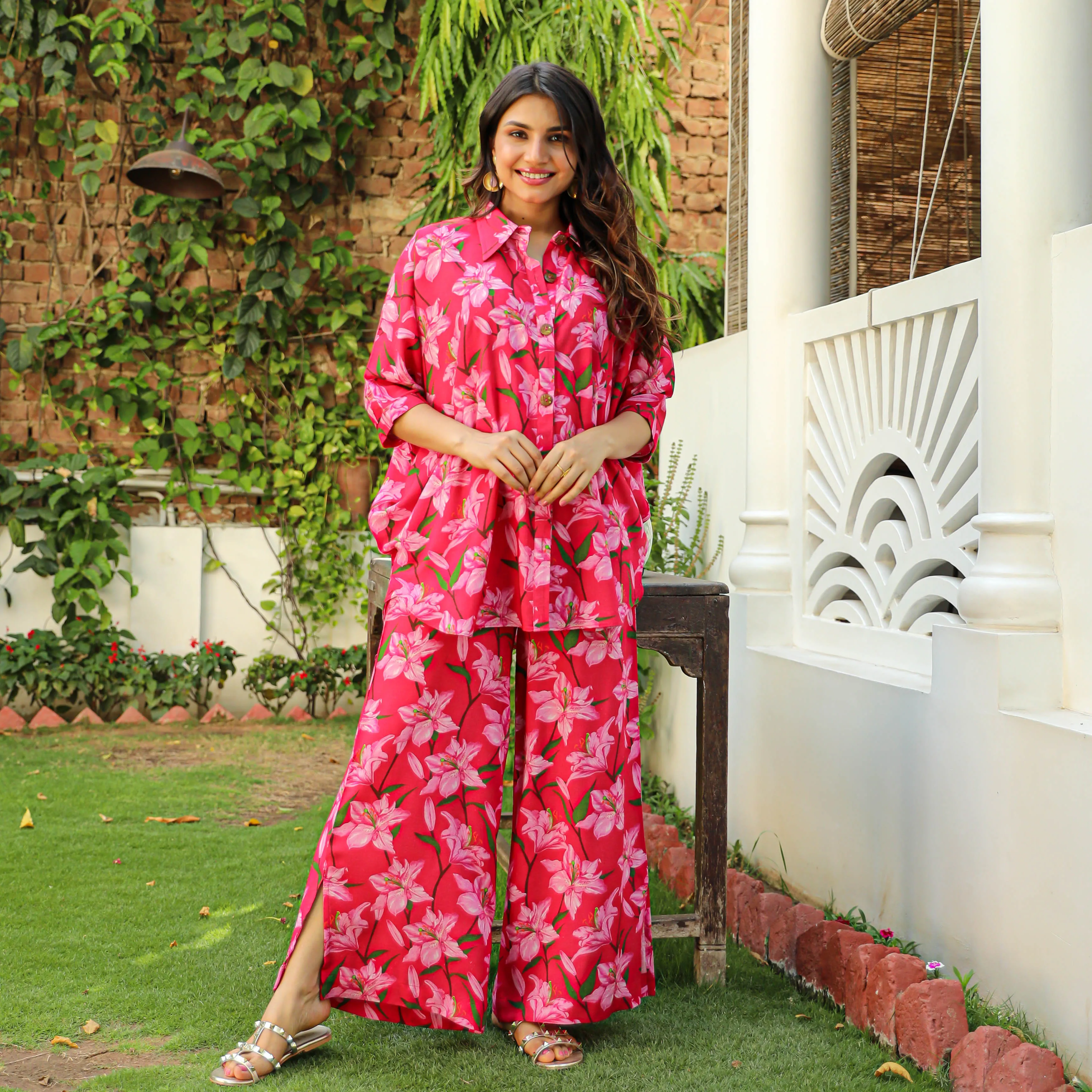 Bunaai Lily Print Co-ord Set