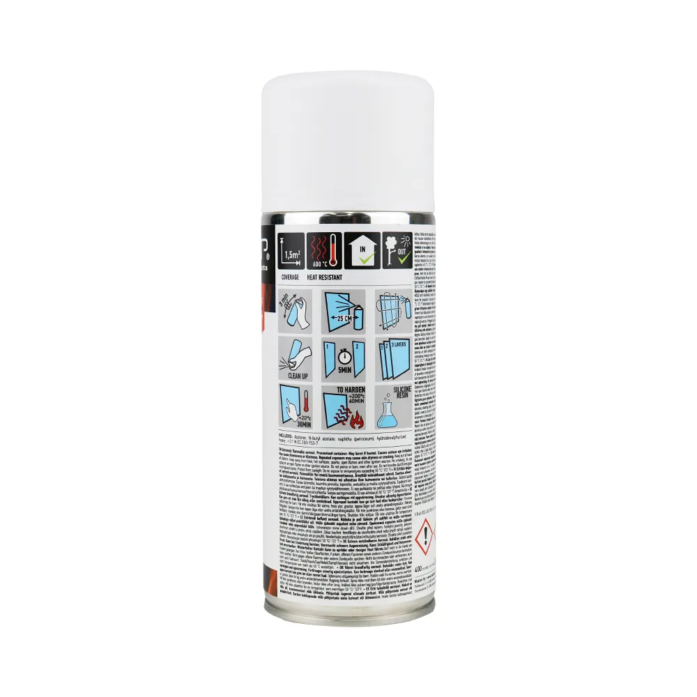 CAR-REP Automotive Heat Resistant Paint 400ml White x 2 Pack