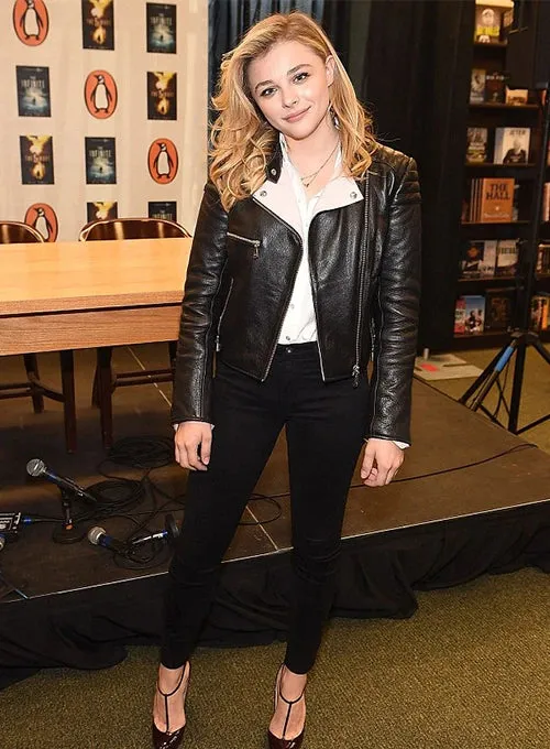 CHLOE GRACE MORETZ LEATHER JACKET | WOMEN CELEBRITY LEATHER JACKET BY THE JACKET SELLER 