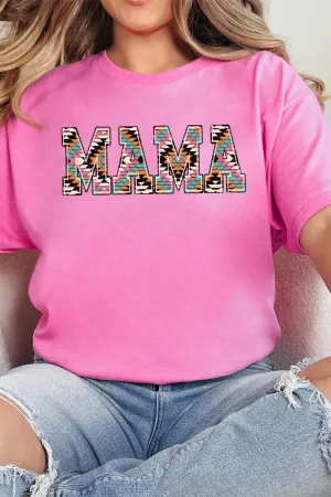Distressed Aztec Mama Short Sleeve Relaxed Fit T-Shirt