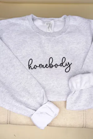 Embroidered Homebody Heavy-weight Crew Sweatshirt *Choose Thread Color