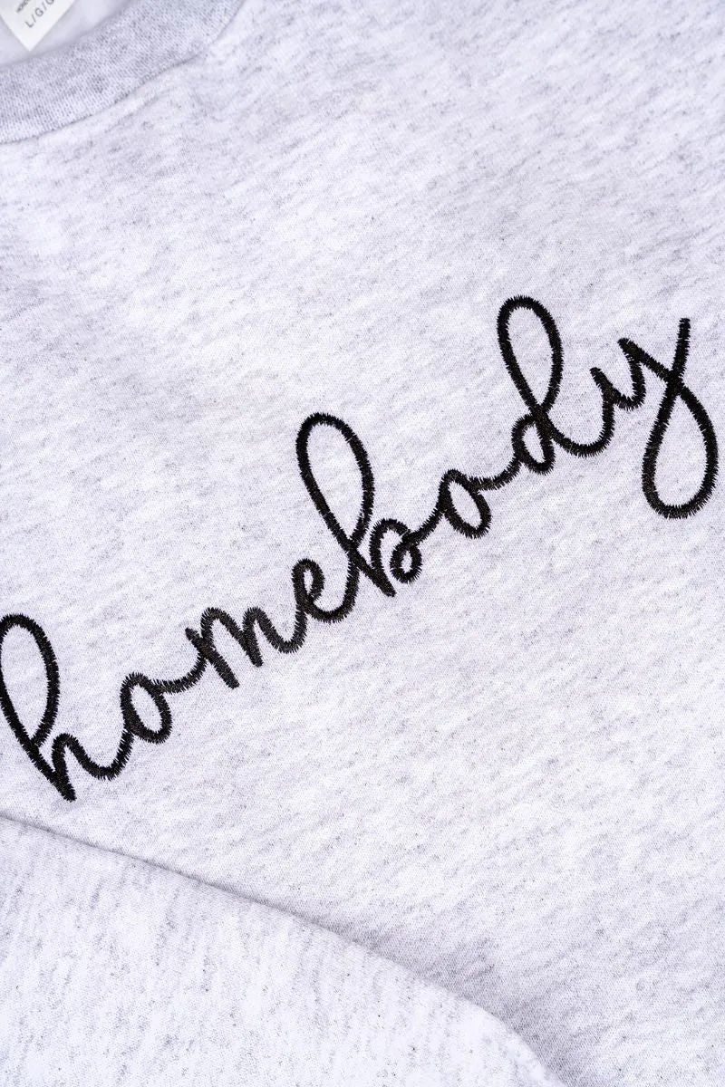 Embroidered Homebody Heavy-weight Crew Sweatshirt *Choose Thread Color