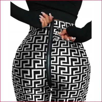 Fleece Lining Crotch Zipper Women’s Leggings in Various Colors