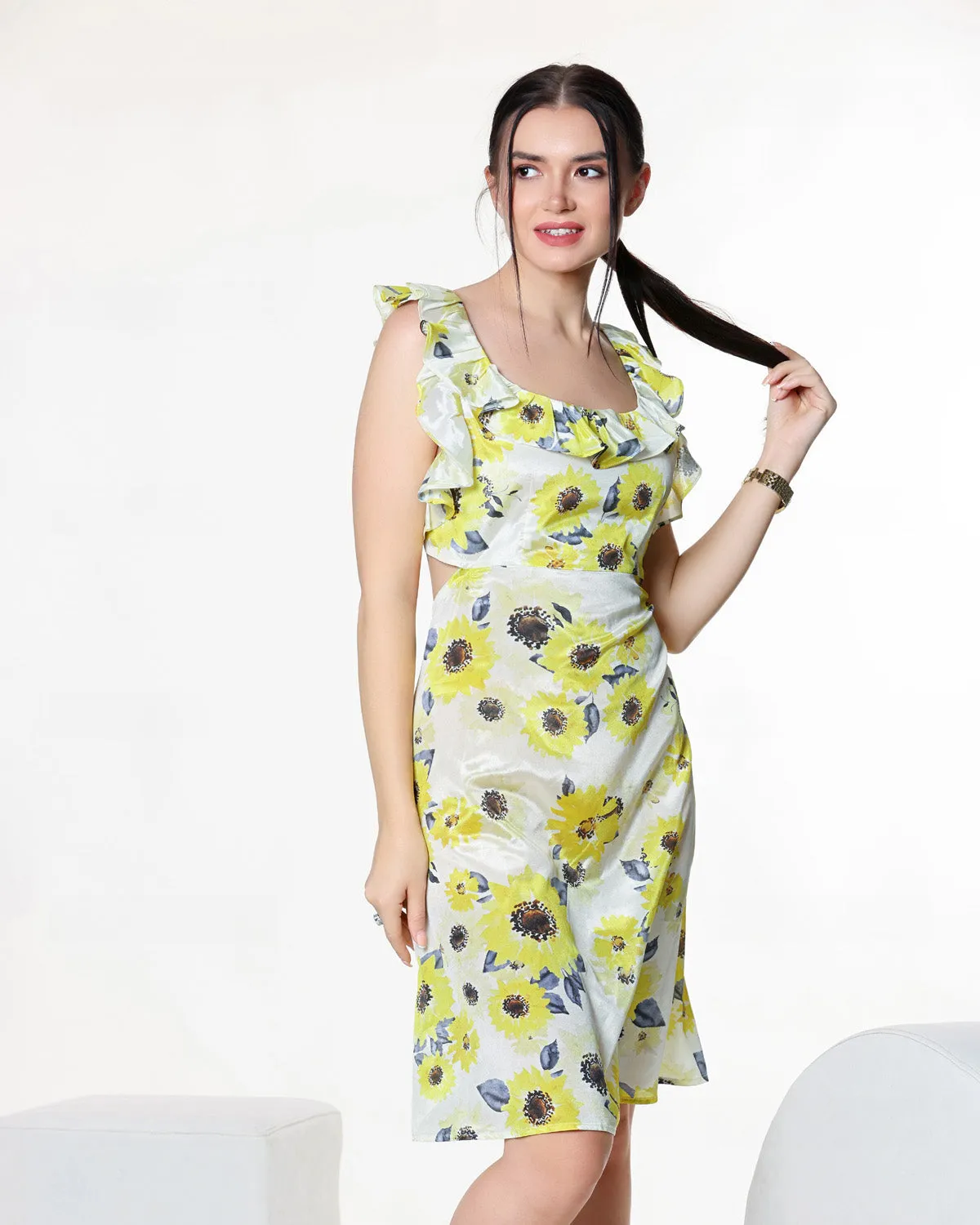 Floral Printed Midi Dress