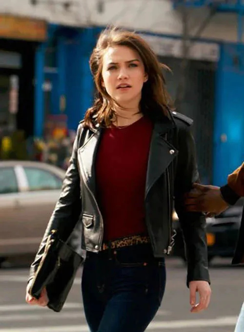 GOD FRIENDED ME Leather Jacket Worn by Violett Beane