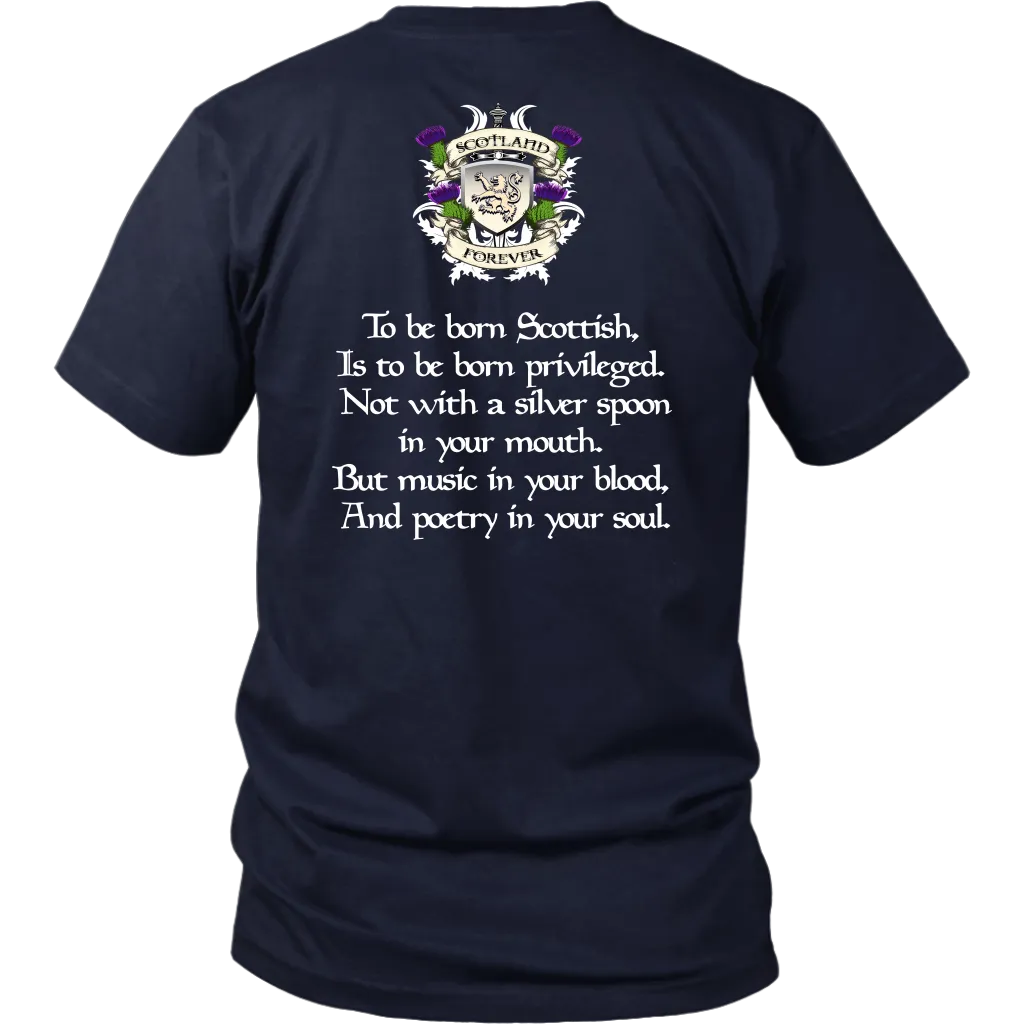 Gordon Tartan T-Shirt - Scottish Proverb k7