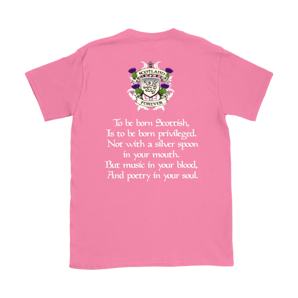 Gordon Tartan T-Shirt - Scottish Proverb k7