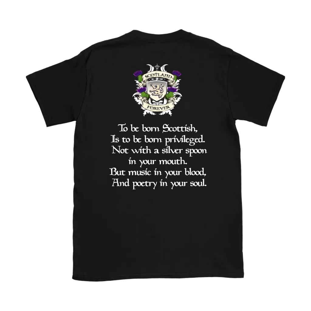 Gordon Tartan T-Shirt - Scottish Proverb k7