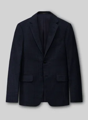Guabello Dark Blue Houndstooth Jacket