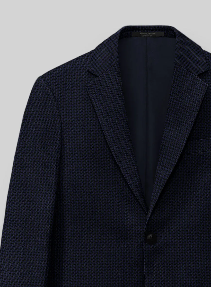Guabello Dark Blue Houndstooth Jacket
