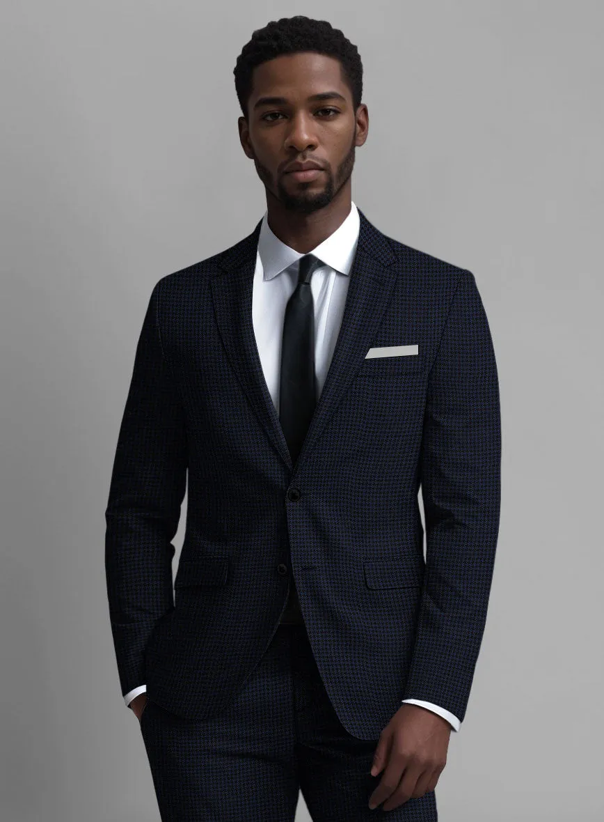 Guabello Dark Blue Houndstooth Jacket