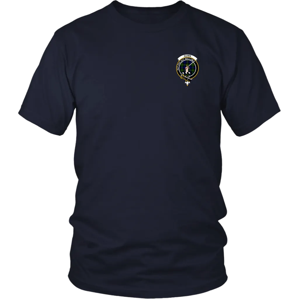 Gunn Tartan T-Shirt - Scottish Proverb k7