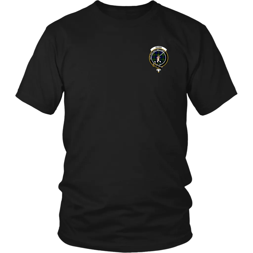 Gunn Tartan T-Shirt - Scottish Proverb k7