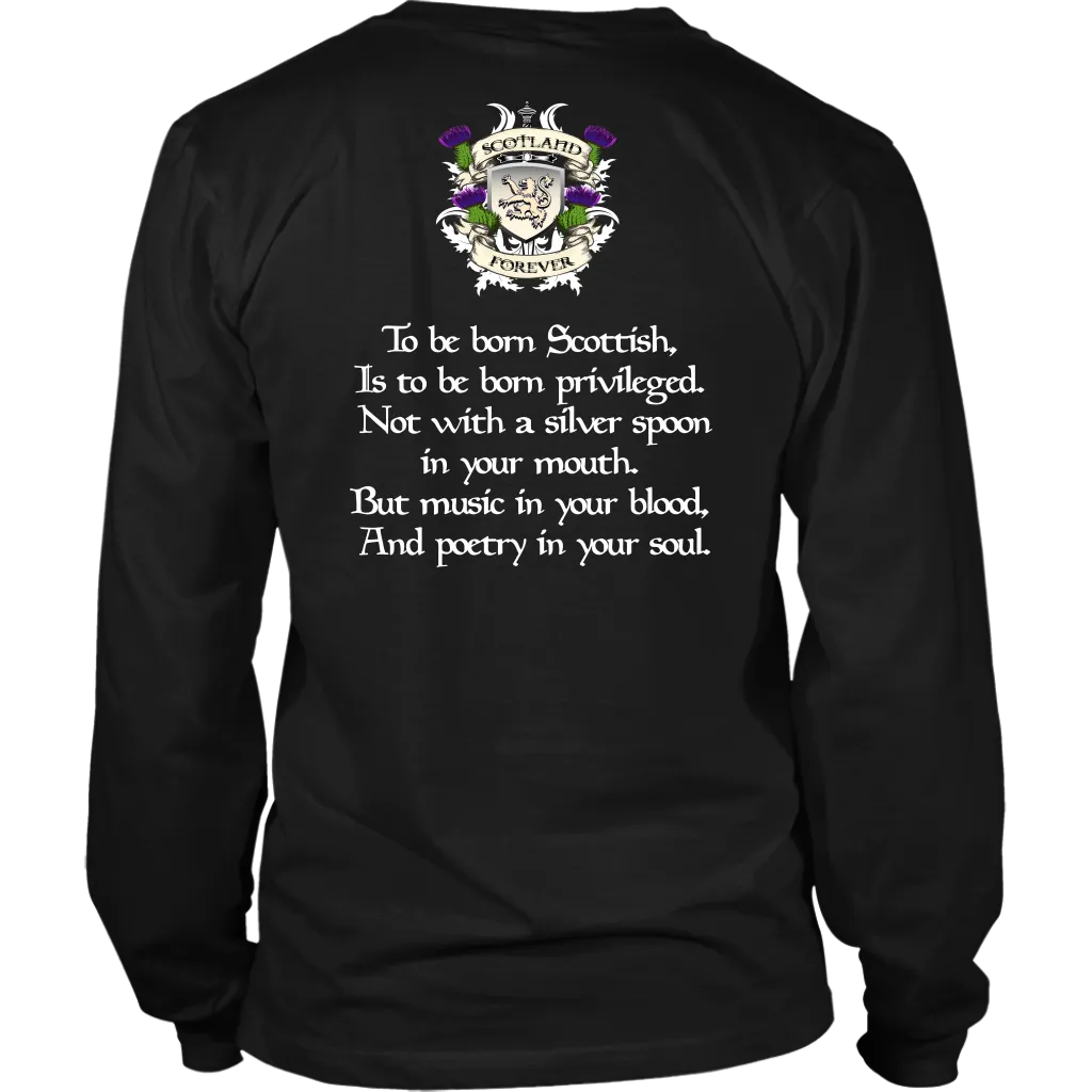 Gunn Tartan T-Shirt - Scottish Proverb k7