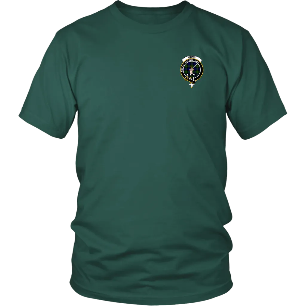 Gunn Tartan T-Shirt - Scottish Proverb k7