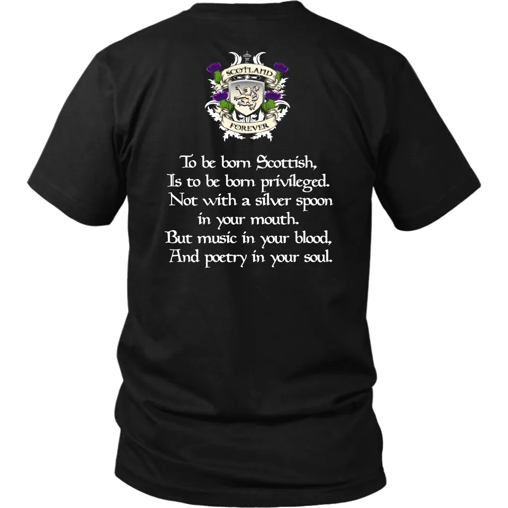 Gunn Tartan T-Shirt - Scottish Proverb k7