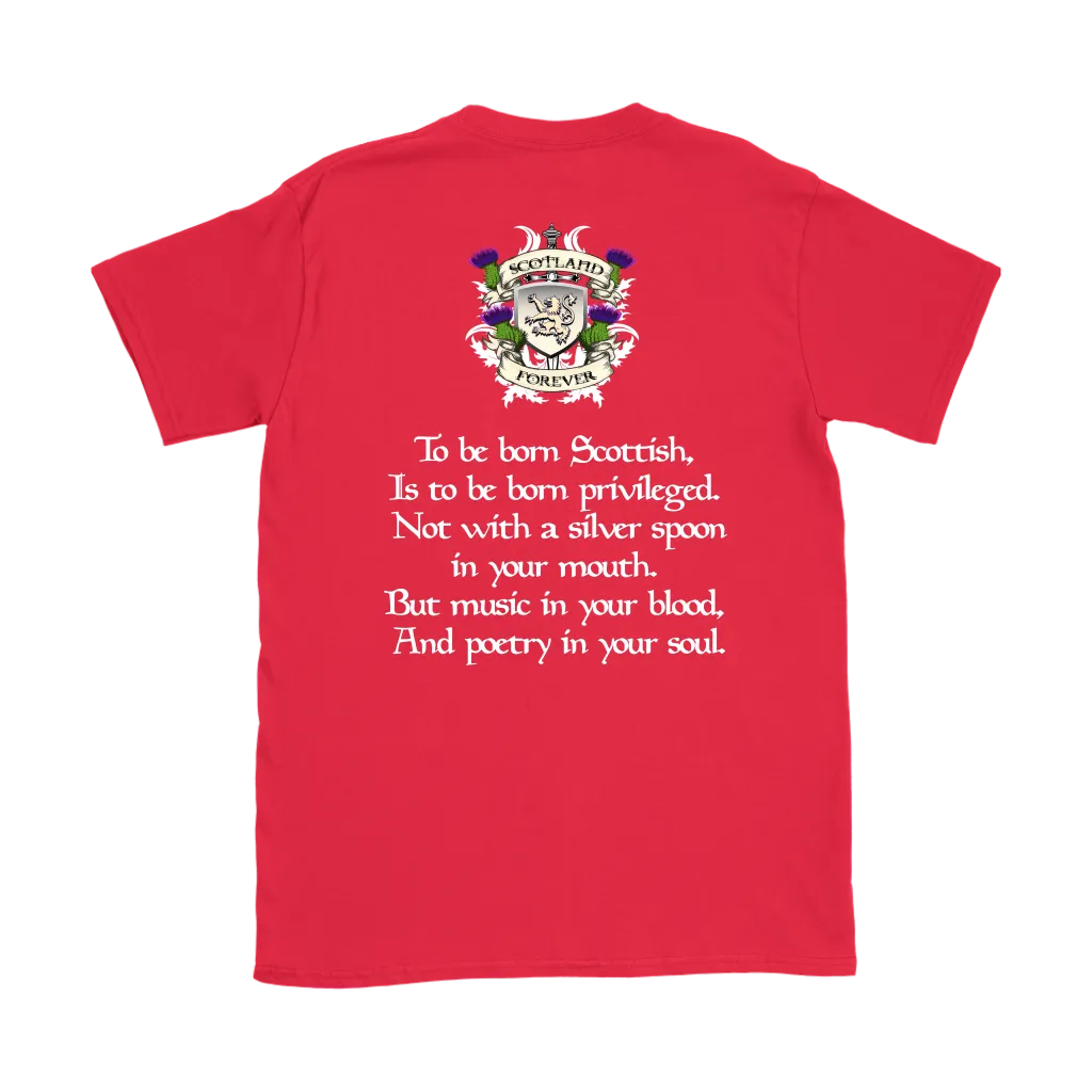 Gunn Tartan T-Shirt - Scottish Proverb k7