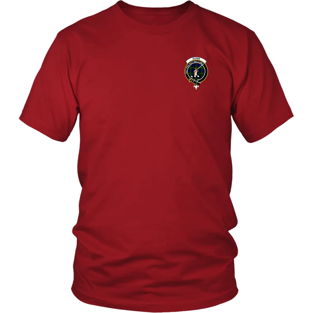 Gunn Tartan T-Shirt - Scottish Proverb k7