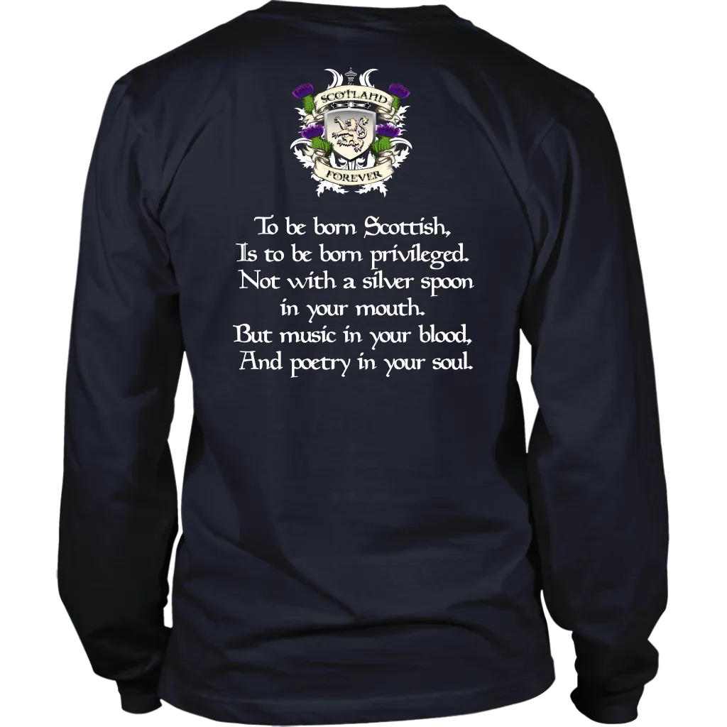 Gunn Tartan T-Shirt - Scottish Proverb k7