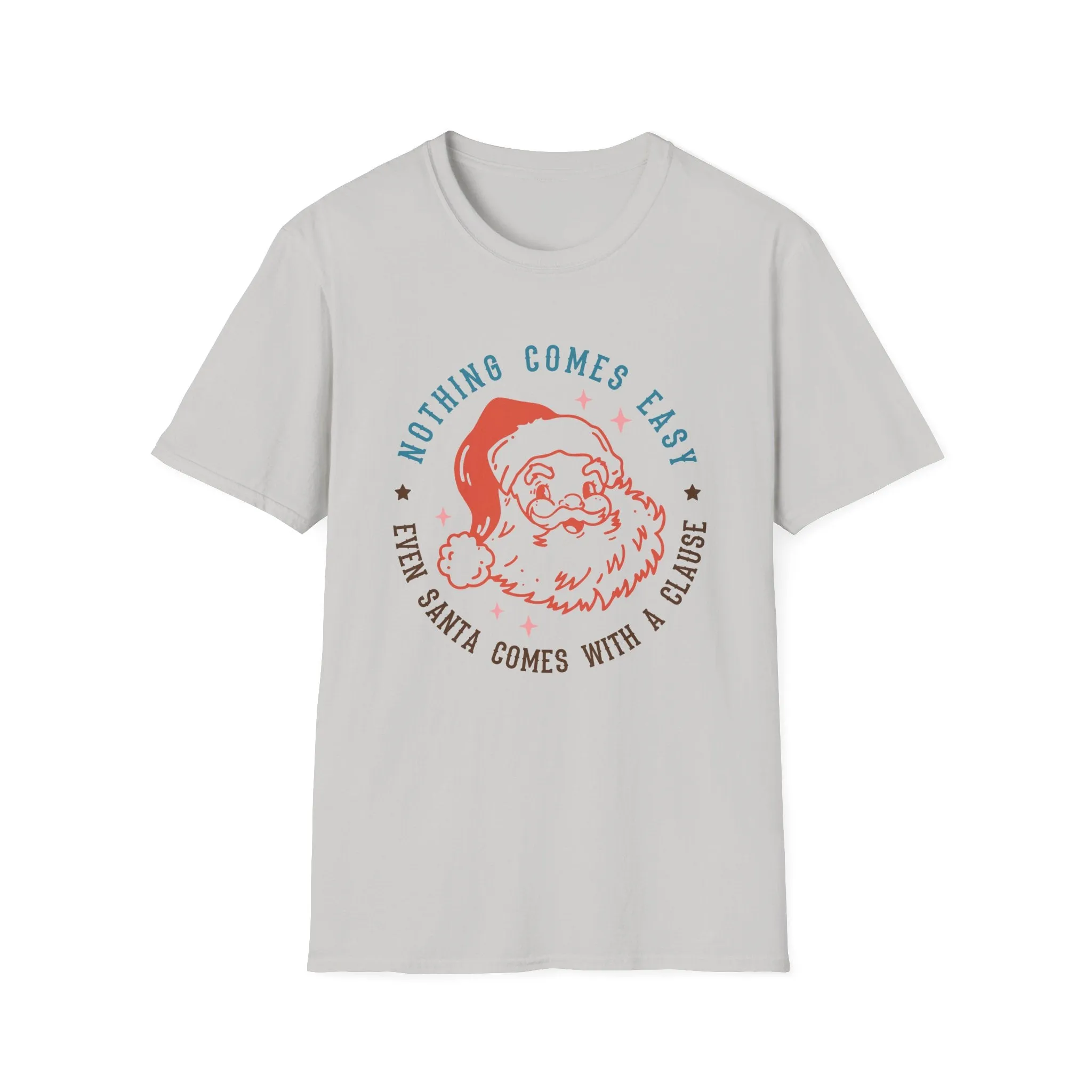 Humorous Santa T-Shirt, Funny Christmas Gift, Unisex Softstyle Tee, Holiday Apparel, Santa Claus Shirt, Festive Wear