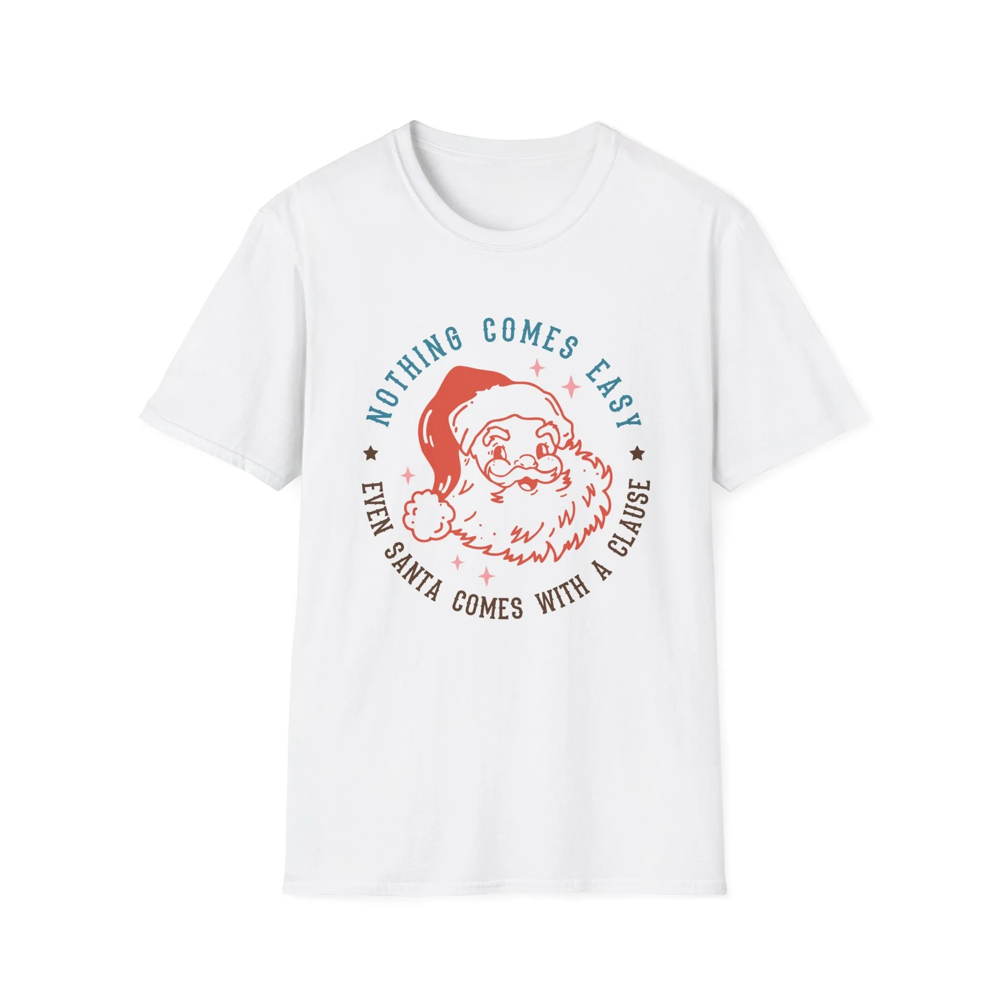 Humorous Santa T-Shirt, Funny Christmas Gift, Unisex Softstyle Tee, Holiday Apparel, Santa Claus Shirt, Festive Wear