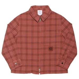 Jacket Box Zip Deep Coral Check