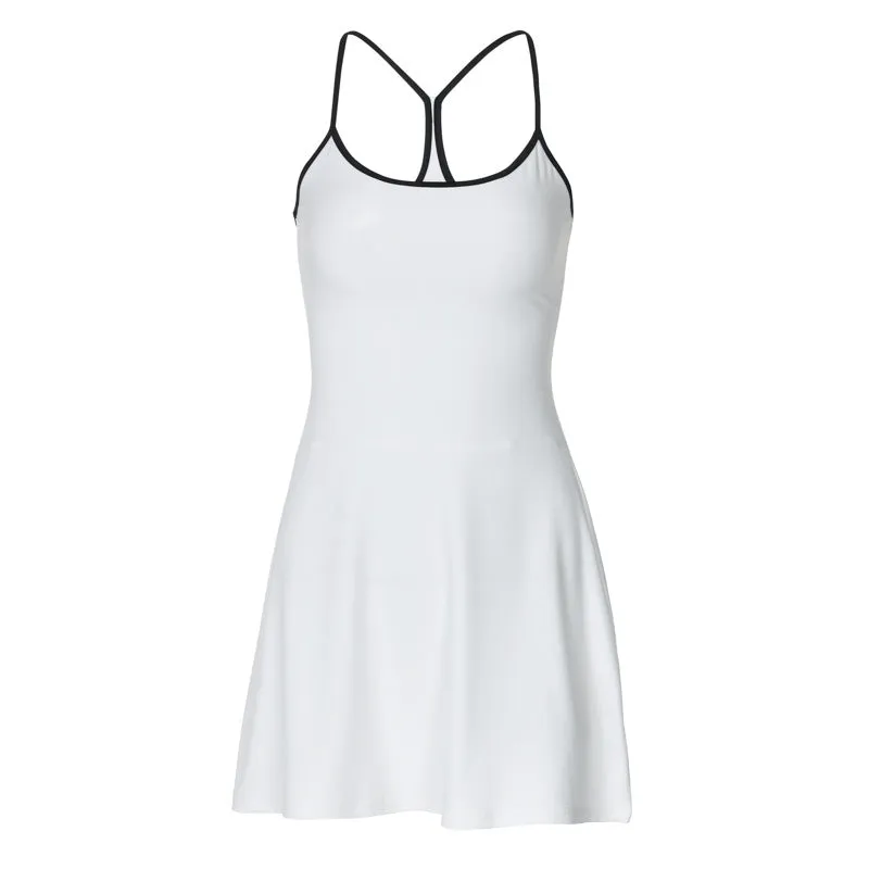 Laurie White Strappy Backless Mini Dress