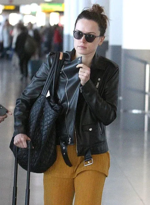 Leather Jacket worn by Daisy Ridley