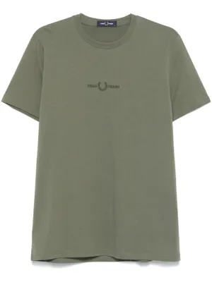 logo-embroidered T-shirt