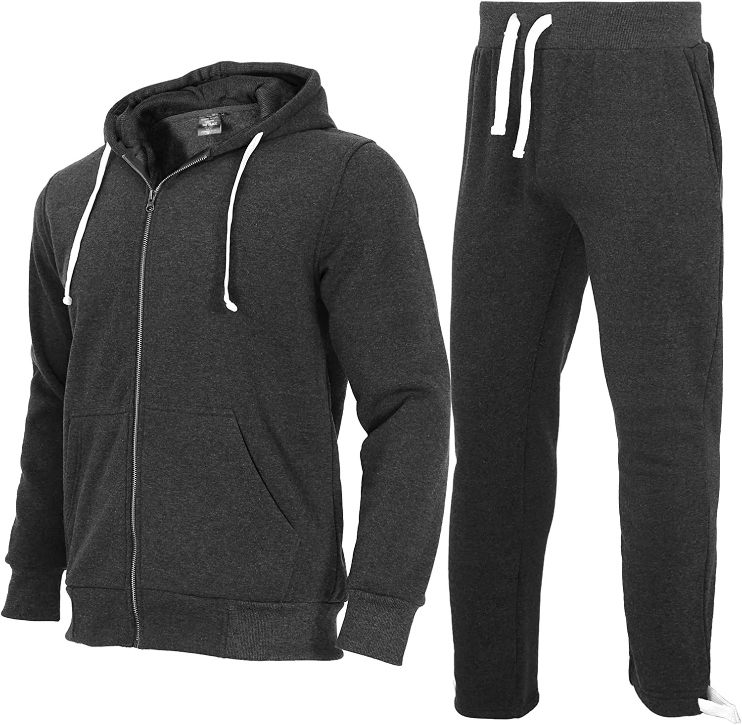 Men's Casual Tracksuits Long Sleeve Full Zip Hooded Athletic Sports Jogging Suits Sweatsuits for Men
