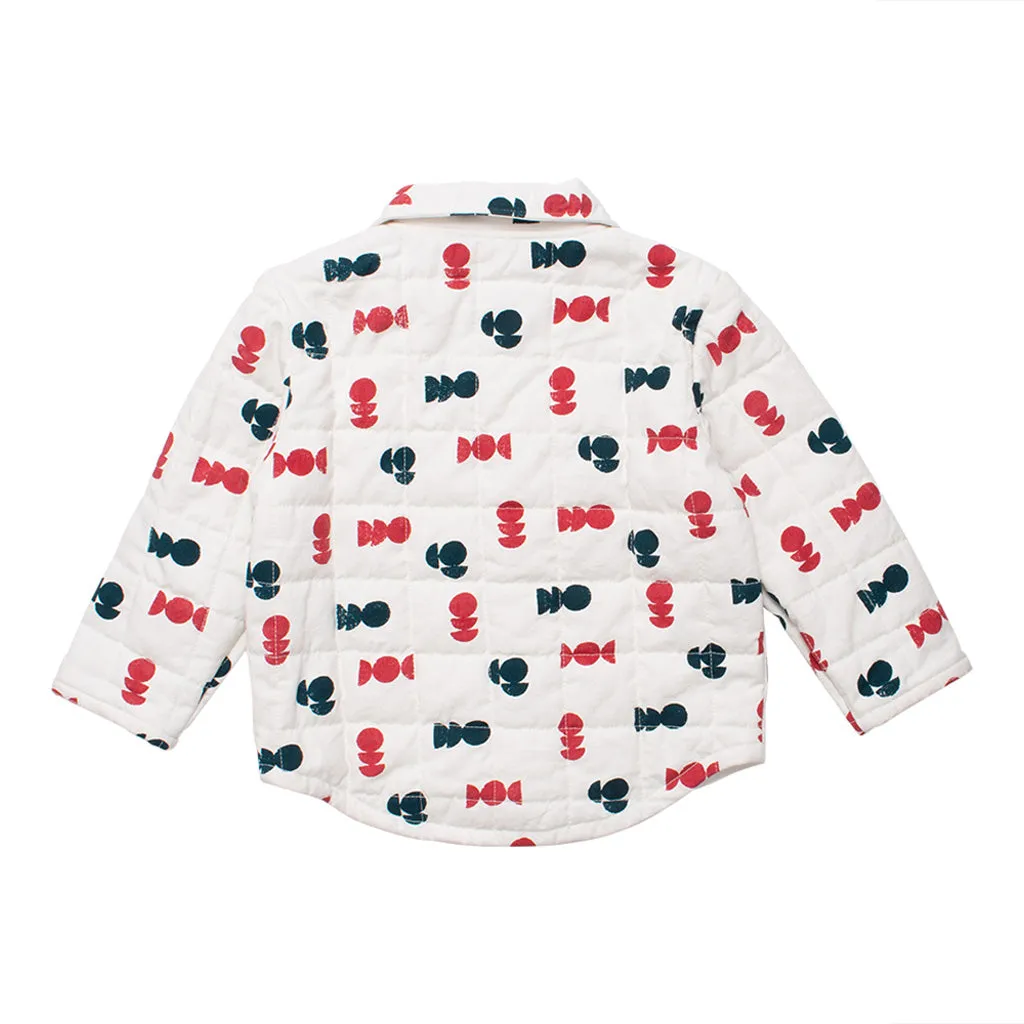 Overshirt Quilt Milk Red Alpine