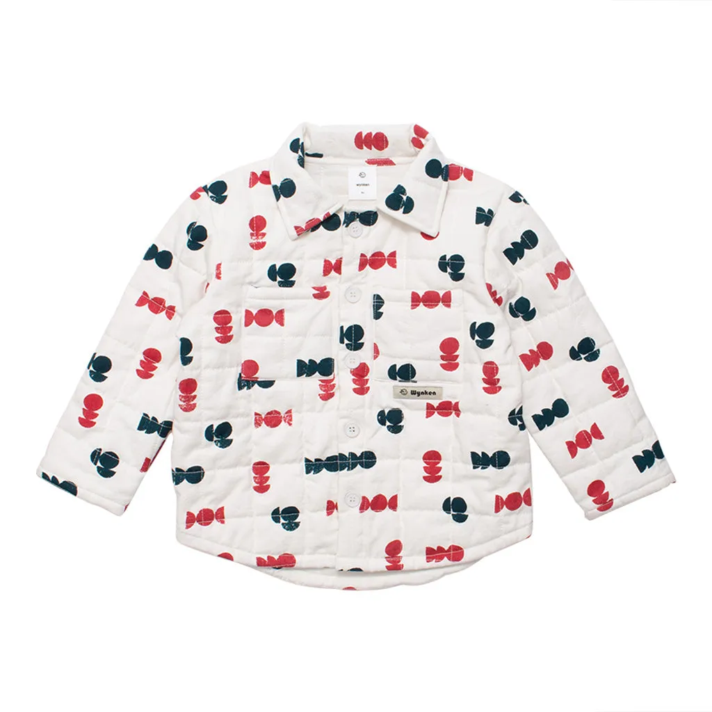 Overshirt Quilt Milk Red Alpine