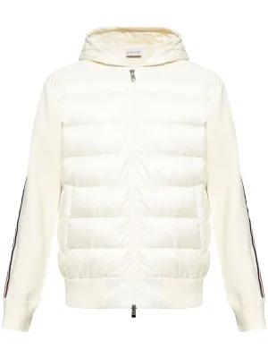padded-panel virgin wool hoodie