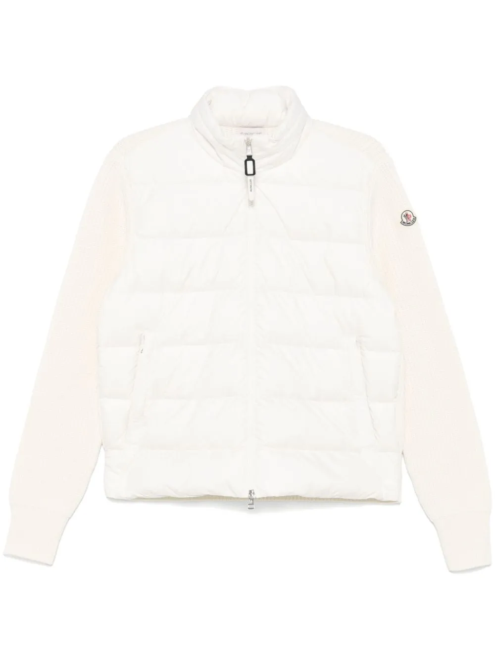 padded zip-up hooded jacket